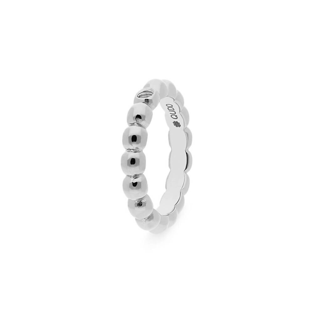 NEW QUDO women's basic veroli ring in silver